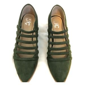 TG forest green flats.